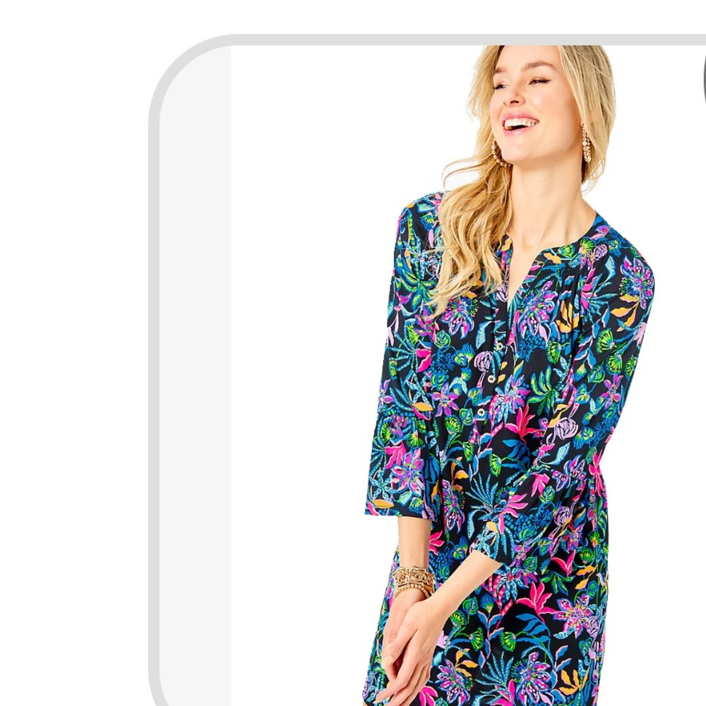 Lilly Pulitzer Norris 3/4 sleeve dress short dress
